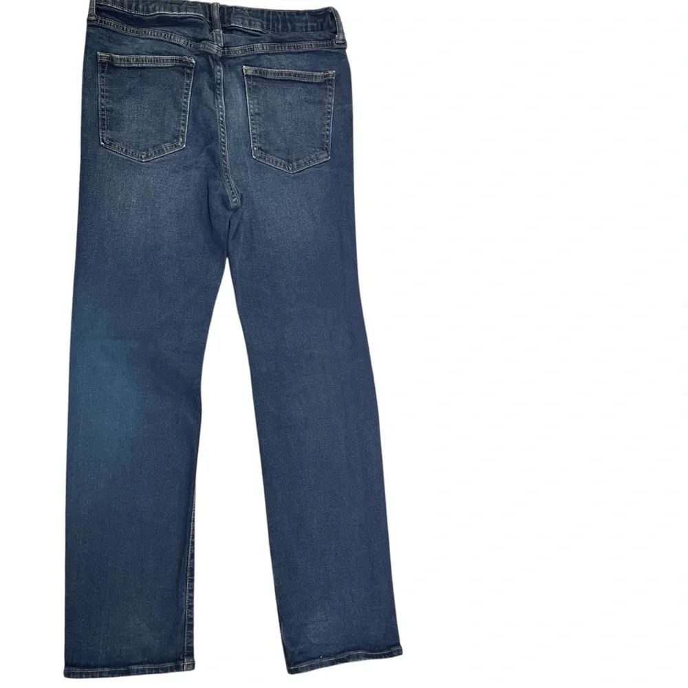 Two Pairs Boys Old Navy Dark Wash Straight Adjustable Waist Jeans Size 16 VGUC
